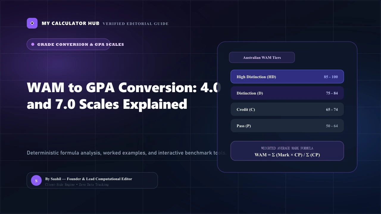 WAM to GPA Conversion: 4.0 and 7.0 Scales Explained