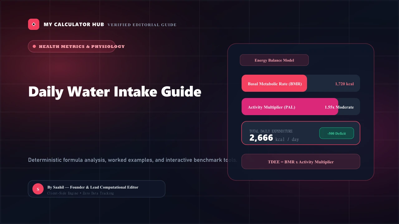 Daily Water Intake Guide: Scientific Hydration Targets by Weight & Activity