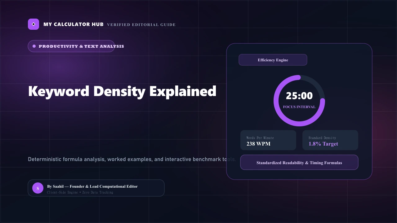 Keyword Density Explained: Optimal SEO Percentages & Formula Checks