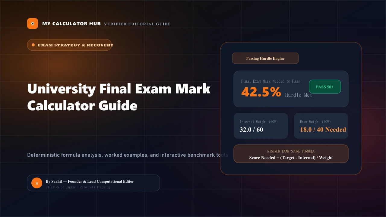 Final Exam Mark Needed to Pass Calculator Guide & Hurdle Requirements